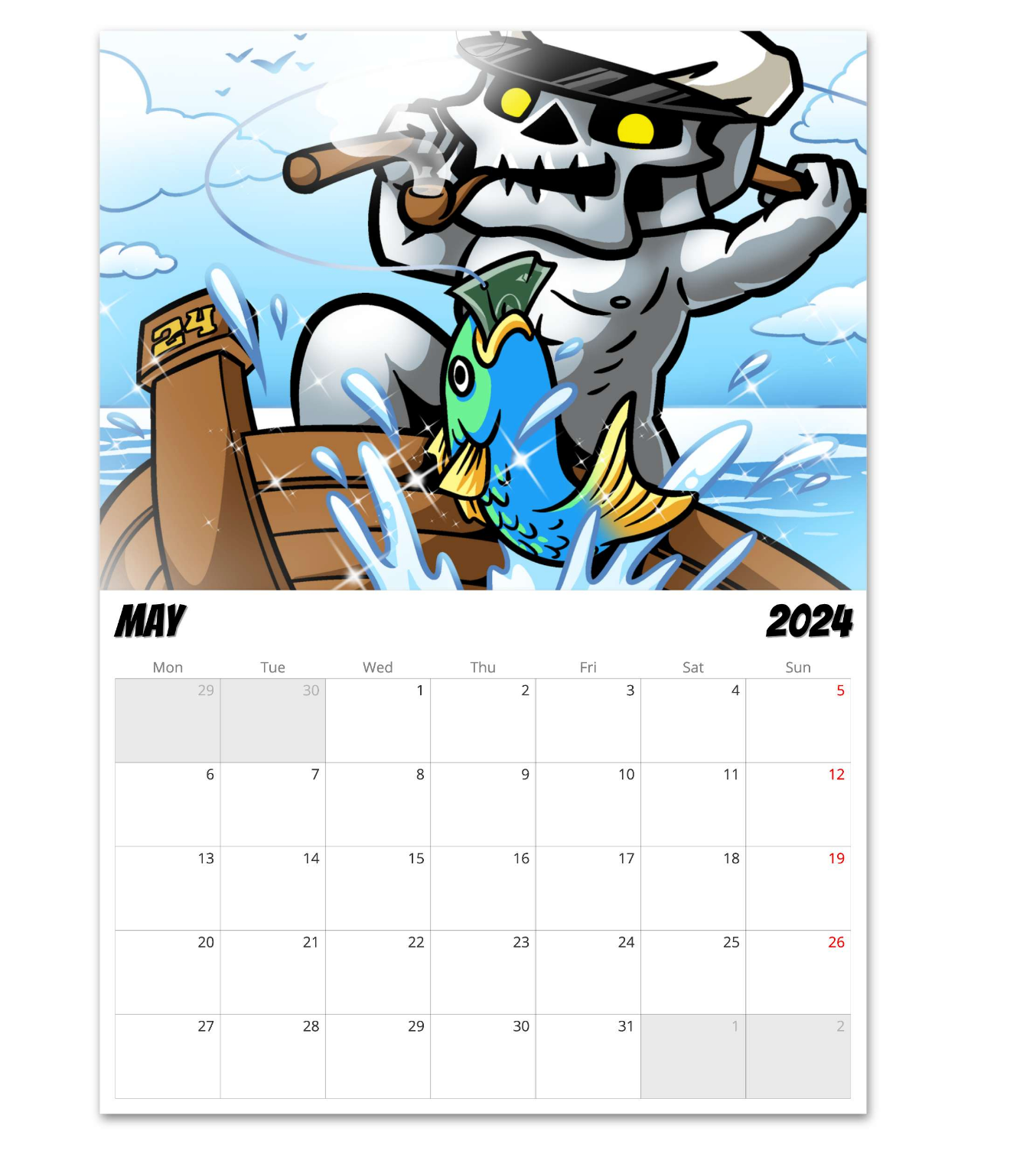 IRRESISTABLE UNDEADZ 2024 CALENDAR